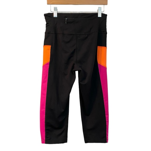 Spanx Color-block Compression Crop Leggings Pants Shorts Medium - Picture 3 of 4